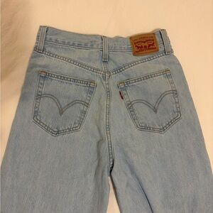 Levi's High Waisted Straight Jeans Light Blue